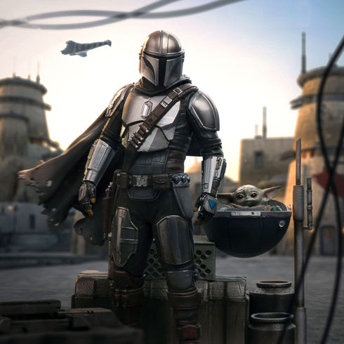 Iron Studios Din Djarin and Din Grogu - Star Wars The Mandalorian - Art Scale 1/10 Collectible Statue