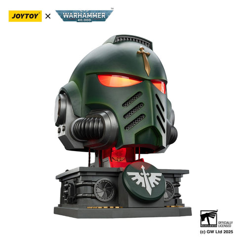JOYTOY Dark Angels MkX Helmet & Display Stand - Warhammer 40,000 - 1/1 Scale Collectible Prop Replica