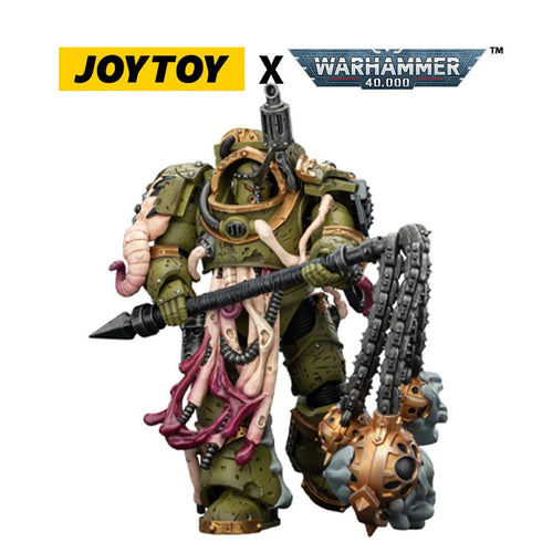 JOYTOY Death Guard Blightlord Terminator 2 with Flail of Corruption - Warhammer 40,000 - 1/18 Scale Collectible Figure