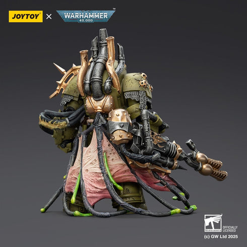 JOYTOY Death Guard Lord of Virulence with Power Fist and Twin Plague Spewer - Warhammer 40,000 - 1/18 Scale Collectible Figure
