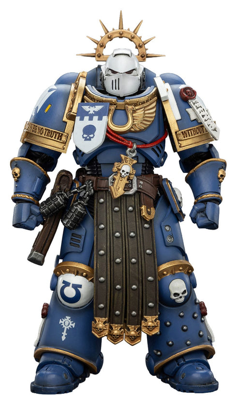 JOYTOY Ultramarines Torvald with Power Sword, Stormshield and Bolt Pistol - Warhammer 40,000 - 1/18 Scale Collectible Figure