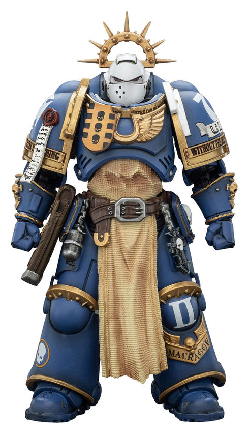 JOYTOY Ultramarines Levantus with Power Sword, Stormshield and Bolt Pistol - Warhammer 40,000 - 1/18 Scale Collectible Figure