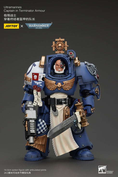 JOYTOY Ultramarines Captain In Terminator Armour - Warhammer: 40K - 1/18 Scale Collectibe Figure