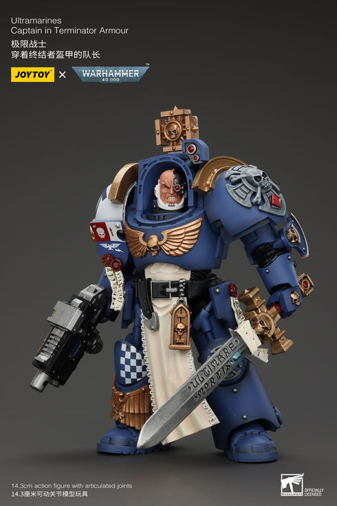 JOYTOY Ultramarines Captain In Terminator Armour - Warhammer: 40K - 1/18 Scale Collectibe Figure