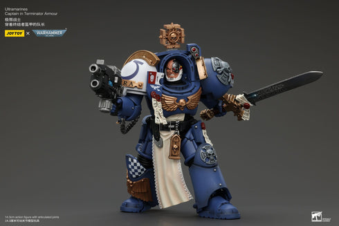 JOYTOY Ultramarines Captain In Terminator Armour - Warhammer: 40K - 1/18 Scale Collectibe Figure
