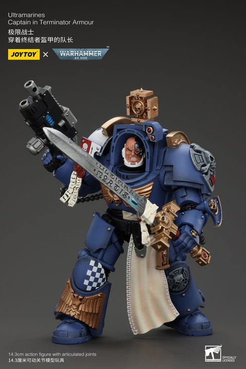 JOYTOY Ultramarines Captain In Terminator Armour - Warhammer: 40K - 1/18 Scale Collectibe Figure
