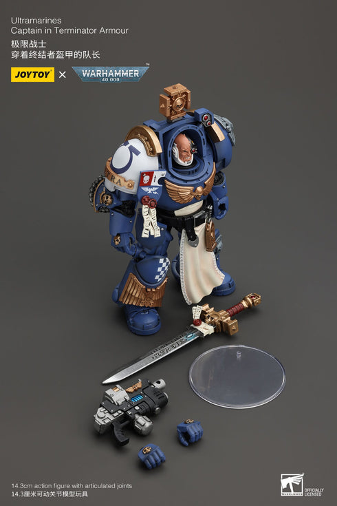 JOYTOY Ultramarines Captain In Terminator Armour - Warhammer: 40K - 1/18 Scale Collectibe Figure
