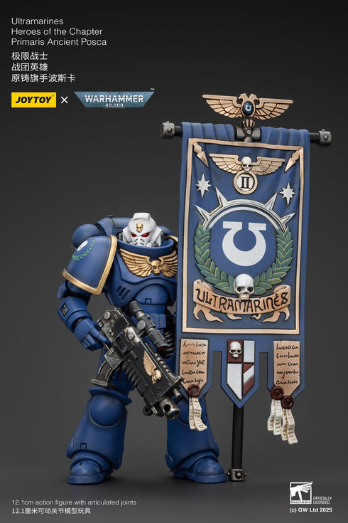 JOYTOY Warhammer 40K Ultramarines Heroes of the Chapter Primaris Ancient Posca Action Figure