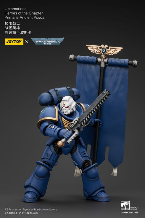 JOYTOY Warhammer 40K Ultramarines Heroes of the Chapter Primaris Ancient Posca Action Figure