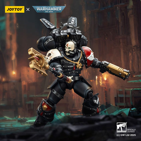 JOYTOY Warhammer 40,000 Combat Patrol Blood Angels Lemartes With Jump Pack Blood Crozius and Absolver Bolt Pistol Action Figure