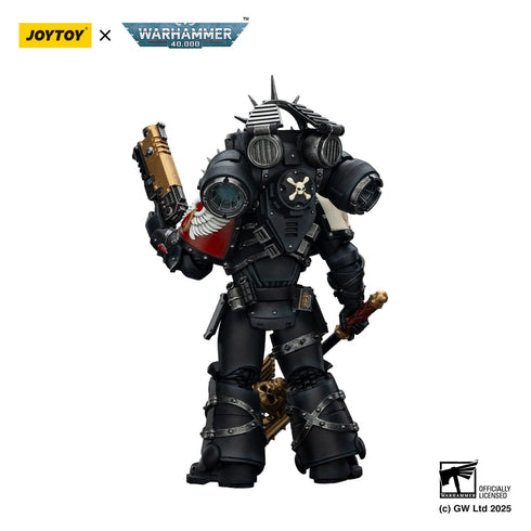 JOYTOY Warhammer 40,000 Combat Patrol Blood Angels Lemartes With Jump Pack Blood Crozius and Absolver Bolt Pistol Action Figure