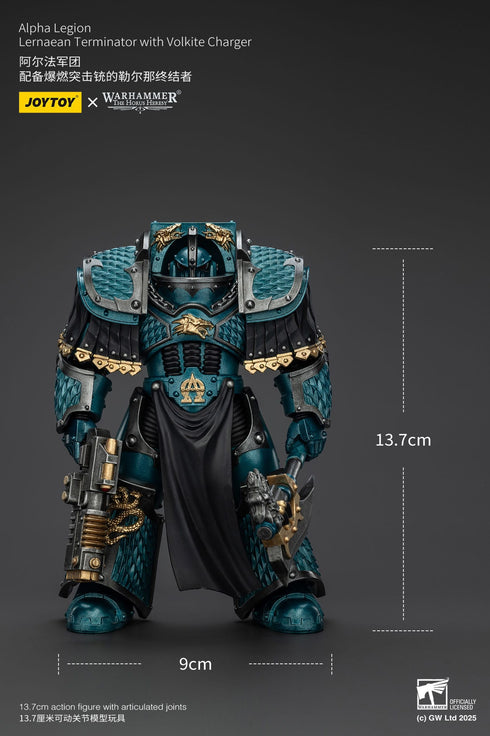 JOYTOY Warhammer The Horus Heresy Alpha Legion Lernaean Terminator with Volkite Charger Action Figure