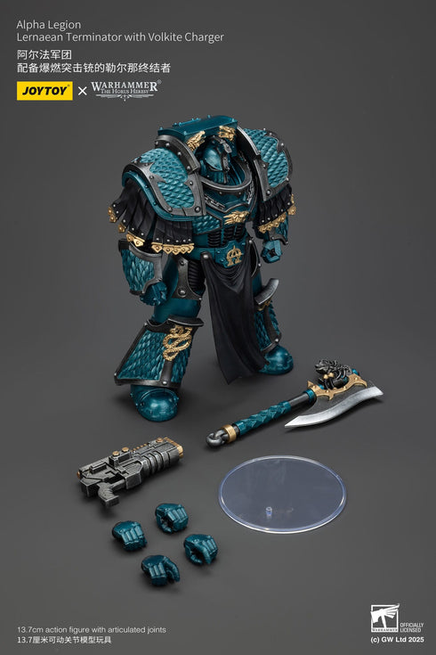 JOYTOY Warhammer The Horus Heresy Alpha Legion Lernaean Terminator with Volkite Charger Action Figure