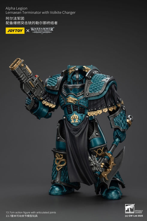 JOYTOY Warhammer The Horus Heresy Alpha Legion Lernaean Terminator with Volkite Charger Action Figure