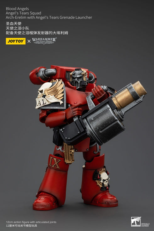 JOYTOY Warhammer The Horus Heresy Blood Angels Angel's Tears Squad Arch-Erelim with Angel's Tears Grenade Launcher 1/18 Action Figure