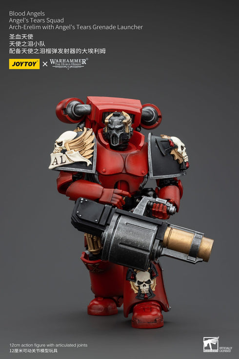 JOYTOY Warhammer The Horus Heresy Blood Angels Angel's Tears Squad Arch-Erelim with Angel's Tears Grenade Launcher 1/18 Action Figure