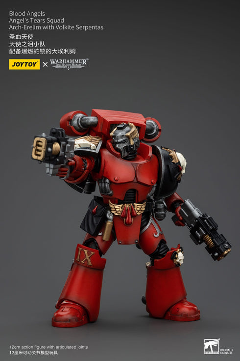 JOYTOY Warhammer The Horus Heresy Blood Angels Angel's Tears Squad Arch-Erelim with Volkite Serpentas 1/18 Action Figure