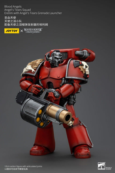 JOYTOY Warhammer The Horus Heresy Blood Angels Angel's Tears Squad Erelim with Angel's Tears Grenade Launcher 1/18 Action Figure