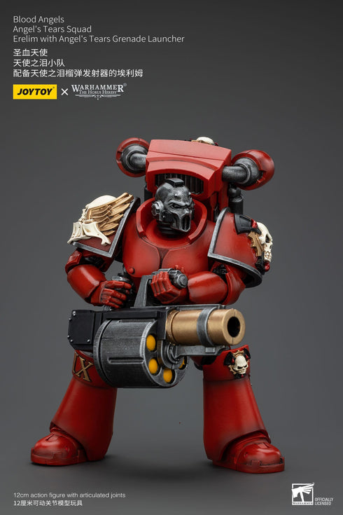 JOYTOY Warhammer The Horus Heresy Blood Angels Angel's Tears Squad Erelim with Angel's Tears Grenade Launcher 1/18 Action Figure