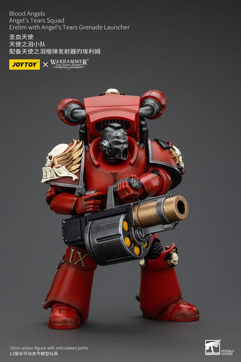 JOYTOY Warhammer The Horus Heresy Blood Angels Angel's Tears Squad Erelim with Angel's Tears Grenade Launcher 1/18 Action Figure