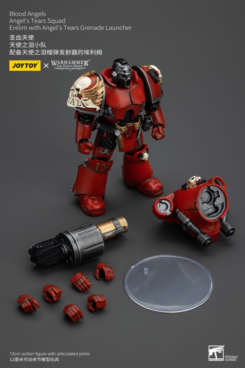 JOYTOY Warhammer The Horus Heresy Blood Angels Angel's Tears Squad Erelim with Angel's Tears Grenade Launcher 1/18 Action Figure