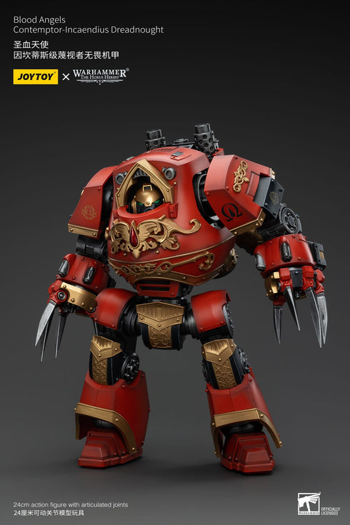 JOYTOY Blood Angels Contemptor-Incaendius Dreadnought - Warhammer: The Horus Heresy - 1/18 Scale Collectible Figure