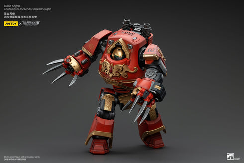 JOYTOY Blood Angels Contemptor-Incaendius Dreadnought - Warhammer: The Horus Heresy - 1/18 Scale Collectible Figure