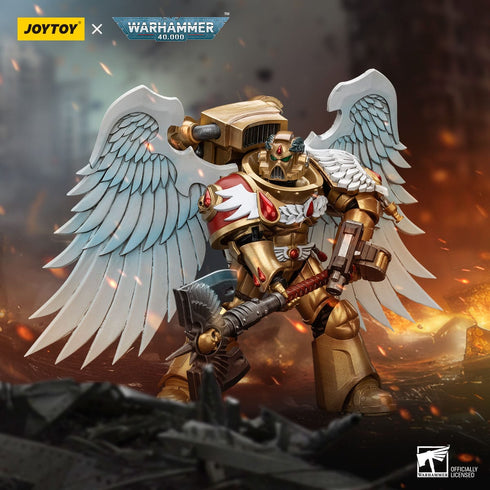 JOYTOY Warhammer The Horus Heresy Blood Angels Sanguinary Guard with Encarmine Axe 1/18 Action Figure