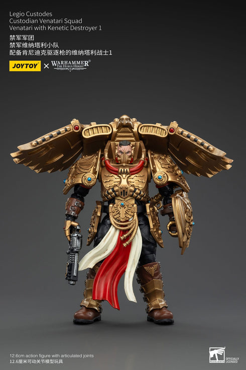 JOYTOY Warhammer The Horus Heresy Legio Custodes Custodian Venatari Squad Venatari with Kenetic Destroyer 1 1/18 Action Figure