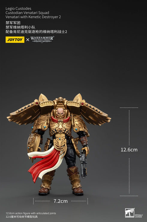 JOYTOY Warhammer The Horus Heresy Legio Custodes Custodian Venatari Squad Venatari with Kenetic Destroyer 2 1/18 Action Figure