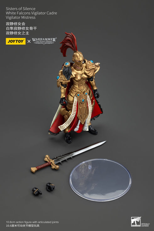 JOYTOY Warhammer The Horus Heresy Sisters of Silence White Falcons Vigilator Cadre Vigilator Mistress Action Figure