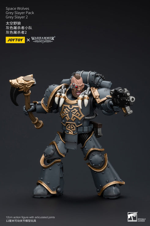 JOYTOY Space Wolves Grey Slayer Pack Grey Slayer 2 - Warhammer: The Horus Heresy - 1/18 Scale Collectible Figure