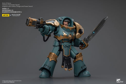 JOYTOY Warhammer The Horus Heresy Tartaros Terminator Squad Sergeant With Volkite Charger And Power Sword 1/18 Action Figure
