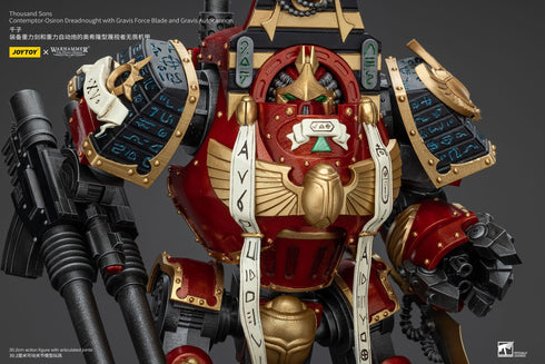 JOYTOY Warhammer The Horus Heresy Thousand Sons Contemptor-Osiron Dreadnought with Gravis Force Blade And Gravis Autocannon 1/18 Action Figure