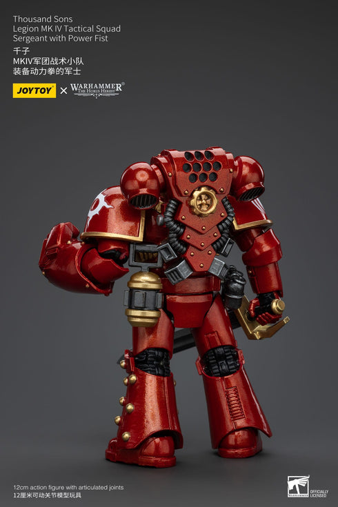 JOYTOY Warhammer The Horus Heresy Thousand Sons Legion MK IV Tactical Squad Sergeant with Power Fist 1/18 Action Figure
