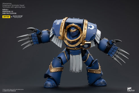 JOYTOY Warhammer The Horus Heresy Ultramarines Cataphractii Terminator Squad Terminator with Lightning Claws 1/18 Action Figure