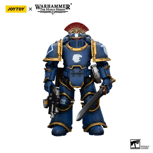 JOYTOY Ultramarines Legion MKIII Tactical Squad Sergeant with Power Sword - Warhammer: The Horus Heresy - 1/18 Scale Collectible Figure