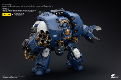 JOYTOY Warhammer The Horus Heresy Ultramarines Leviathan Dreadnought with Cyclonic Melta Lance And Siege Claws 1/18 Action Figure