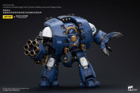 JOYTOY Warhammer The Horus Heresy Ultramarines Leviathan Dreadnought with Cyclonic Melta Lance And Siege Claws 1/18 Action Figure
