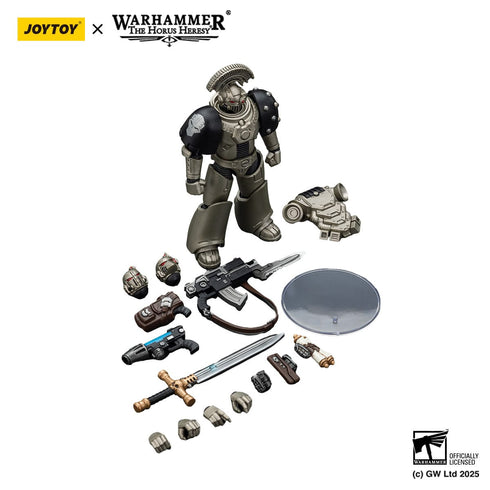 JOYTOY Warhammer The Horus Heresy lron Warriors MKVI Tactical Sergeant with Power Sword and Plasma Pistol 1/18 Action Figure