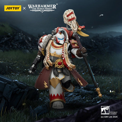 JOYTOY White Scars Stormseer Consul with Force Staff and Bolt Pistol - Warhammer 40,000 - 1/18 Scale Collectible Figure