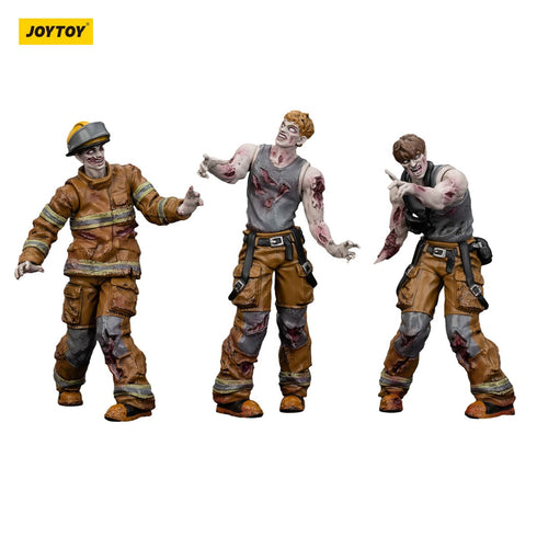 JOYTOY Zombie Dark Source Firefighters 3-Pack Action Figures