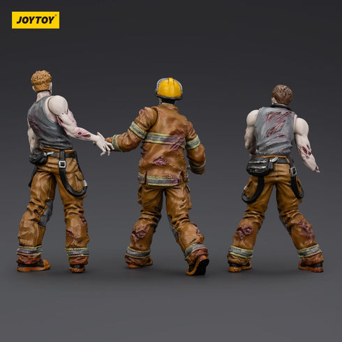 JOYTOY Zombie Dark Source Firefighters 3-Pack Action Figures