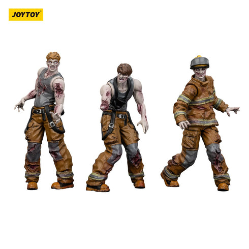 JOYTOY Zombie Dark Source Firefighters 3-Pack Action Figures