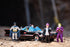 Jada Toys Batman 1966 Batmobile with Batman Robin Penguin and Joker Figures 1/24 Diecast Model
