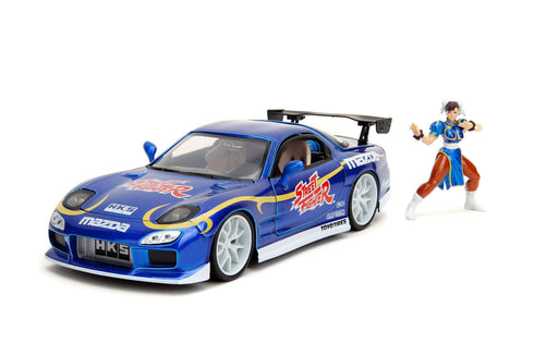 Jada Toys Street Fighter 1993 Mazda RX7 Chun-Li 1/24 Diecast Model