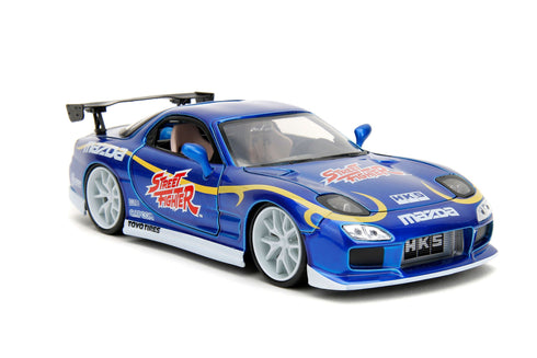 Jada Toys Street Fighter 1993 Mazda RX7 Chun-Li 1/24 Diecast Model