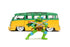 Jada Toys Leonardo & 1962 VW Bus - Teenage Mutant Ninja Turtles - 1/24 Diecast Collectible Model