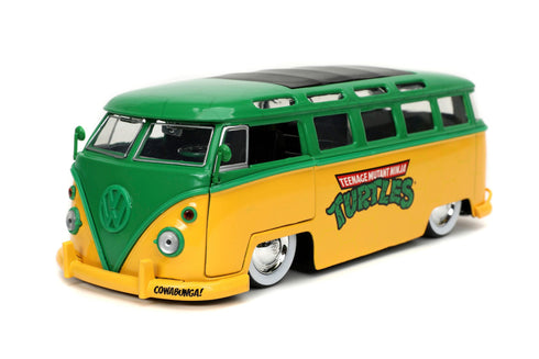 Jada Toys Leonardo & 1962 VW Bus - Teenage Mutant Ninja Turtles - 1/24 Diecast Collectible Model