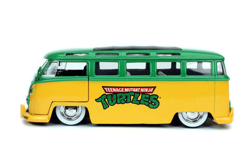 Jada Toys Leonardo & 1962 VW Bus - Teenage Mutant Ninja Turtles - 1/24 Diecast Collectible Model